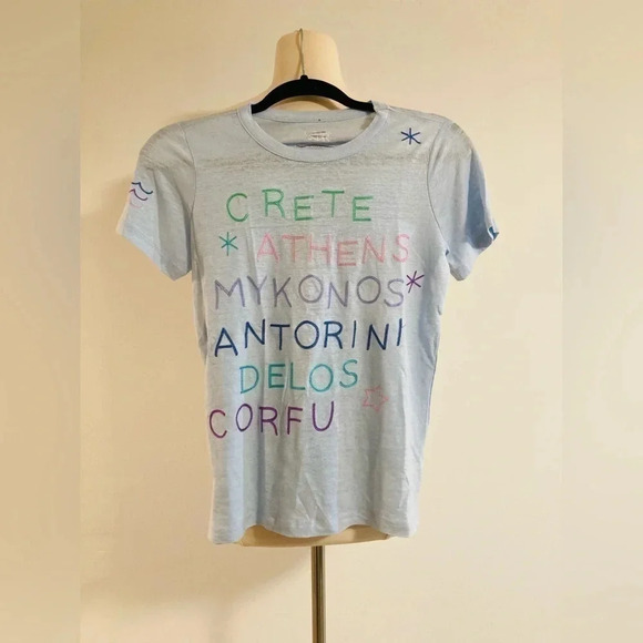 Anthropologie Chaser Greek Isles Embroidered Tee Size XS NWOT $68 - Picture 2 of 9